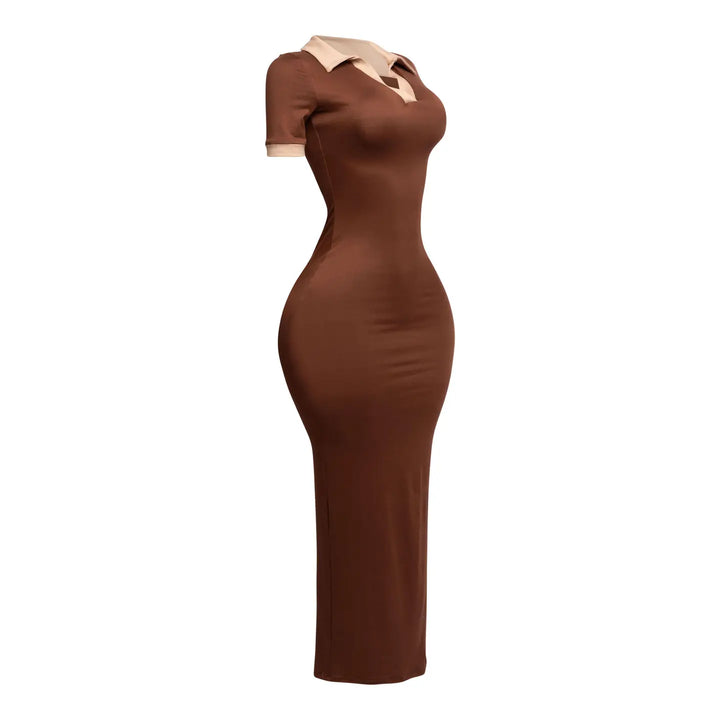 Serenity Bodycon Dress Brown