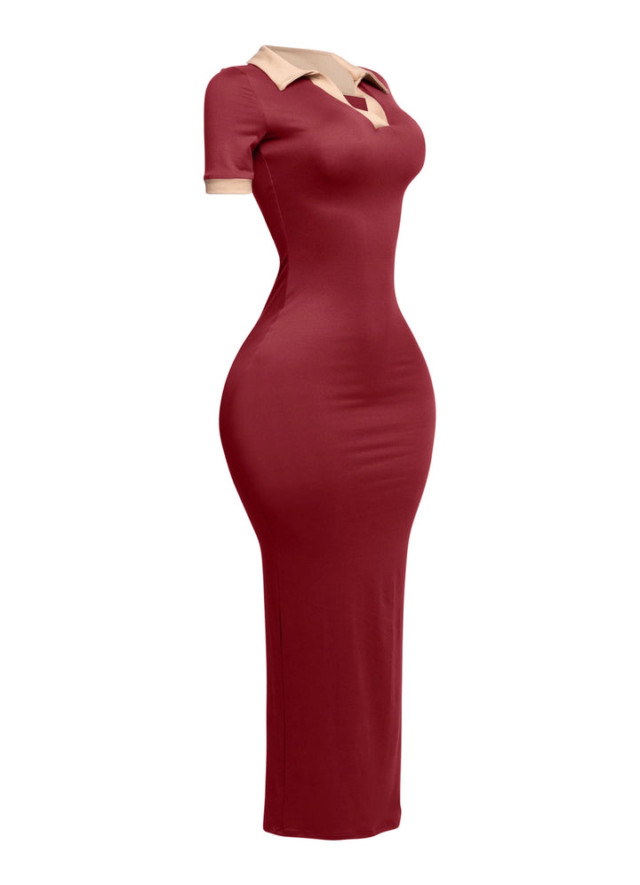 Serenity Bodycon Dress Wine